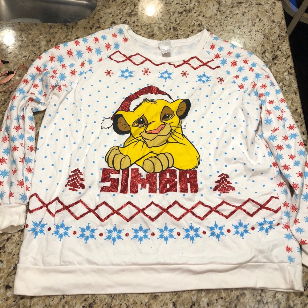 Simba White Holiday Sweater